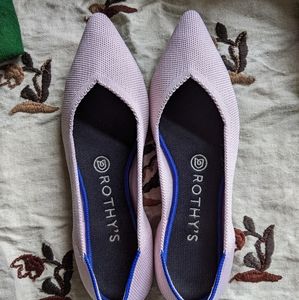 Rothy’s The Point Flat in Petal Pink